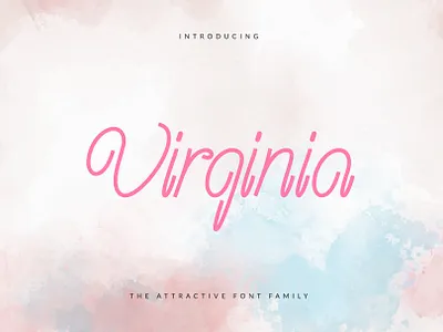 Virginia The Attractive Font alternate artist name font attractive font black white font book cover font book font book title font face hand letter hotel name font ligatures logo font magazine title movie title music title music title font signature font typeface website headline font youtube cover title