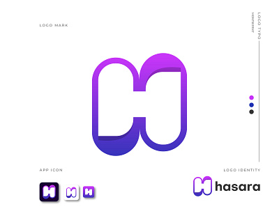 Hasara Logo Design 3d logo abstract app icon app logo branding branding and identity design gradient h logo letter h logo logo logodesigner logomark logos idea logotype modern logo monogram logo negative space logo vector vector icon mark symbol