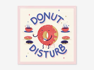 Doughnut doodle custom lettering design doughnut food foodillustration foodlettering graphicdesign hand lettering illustrated food illustration lettering procreate type typography