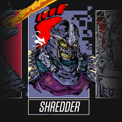 SHREDDER | SIXFANART anime art cartoon character characterdesign design design art illustration illustration art shredder sixfanarts