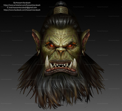 orc bodypaint character game art handpainted maya warcraft