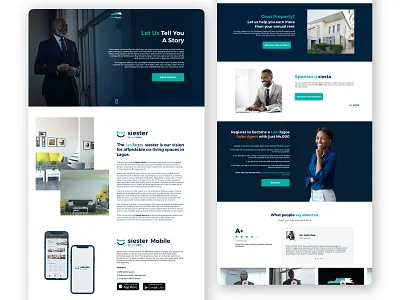 Landlagos Website landing page real estate rental