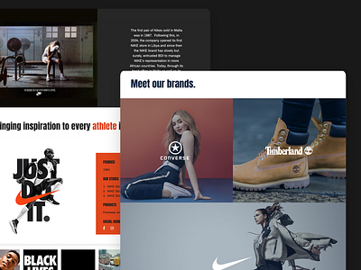 Editorial Style Web Design brands converse creative header editorial design editorial layout header exploration minimal nike timberland ui design ui ux user interface web design