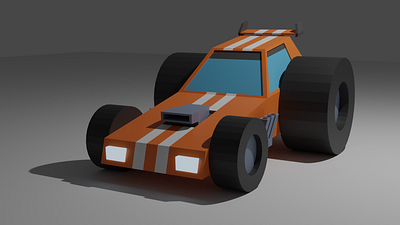 LowPolyDragster illustration low poly