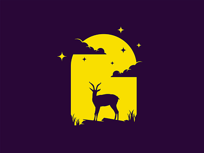 Gazelle 2d anima animals character dribbble dribbble best shot flat illustration illustrator l animal ar mongolia night t animal illustration