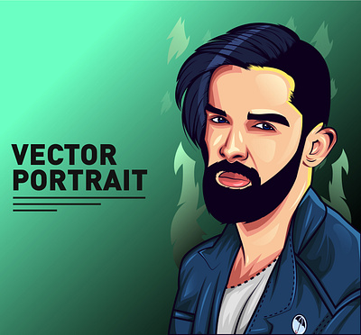 Vector Portrait Art in Adobe Illustrator CC adobe illustrator cartoon design flat design flat illustration illustration line art minimalist vector vexel art