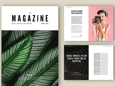 Magazine Layout - Adobe InDesign adobe branding brochure business catalogue clean download elegant free indesign layoutdesign magazine magazine ad modern portfolio template