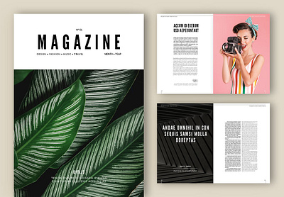 Magazine Layout - Adobe InDesign adobe branding brochure business catalogue clean download elegant free indesign layoutdesign magazine magazine ad modern portfolio template