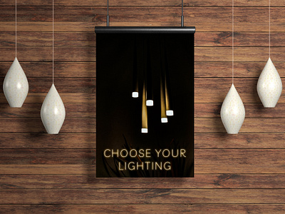 Lighting branding design flat illustration poster poster design typography vector web