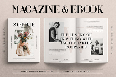 Sophie - eBook & Magazine Creator branding brochure business catalogue clean download ebook elegant free magazine magazine ad modern portfolio template