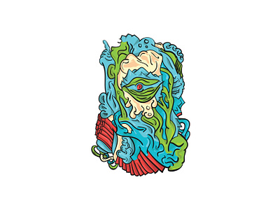 Sick body | Illustration | Digital ink art poster abstract art blue chic colofrul detail digital digital art eye green illustration illustration design ink poster print red sick stylish tattoo tattoo art