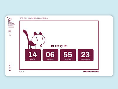 Countdown Timer Festival d'Angoulême branding countdown dailyui design festival illustration logo timer typography ui web