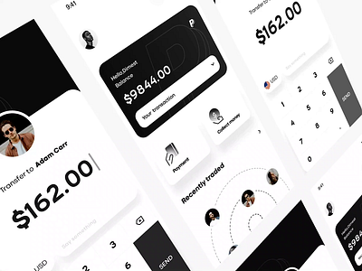 💵 animation app card cash dimest finance money motion ui ux