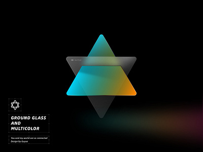 Ground glass and multicolor app design illustration multicolor ui