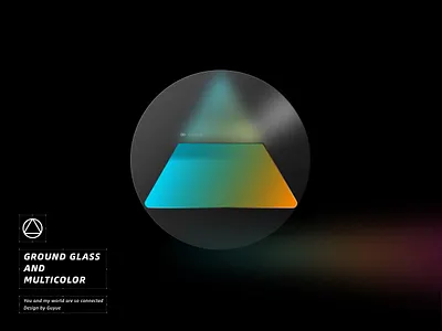 Ground glass and multicolor app design illustration multicolor ui