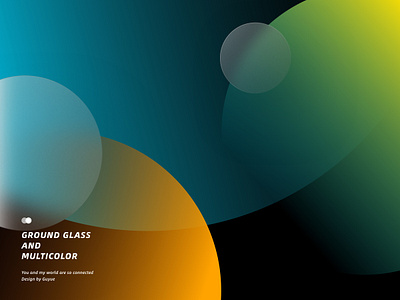 Ground glass and multicolor color design illustration multicolor ui