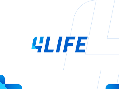 4Life Logo app blue card corporate corporate identity corporation dualmeaning finance four insurance insurance logo life logo logotype