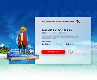 One Piece | Live Action Website Design and Creative Imagery anime awesome concept creative imagery king of pirates luffy monkey d luffy nature one piece photo manipulation pirates website website design