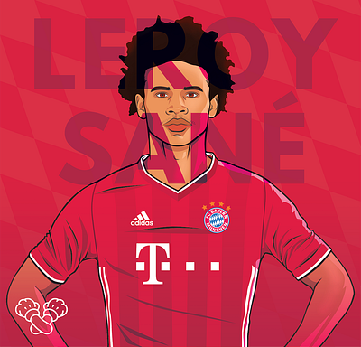 Leroy Sane branding design illustration illustrator vector