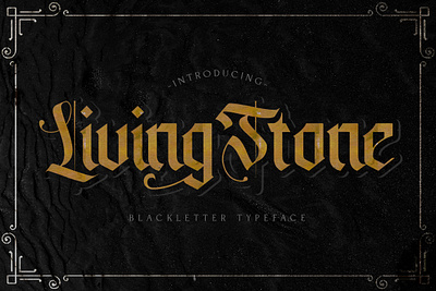 Livingstone - Blackletter Font blackletter brush calligraphy decorative display fraktur gothic graffiti handdrawn handlettering lettering medieval tattoo