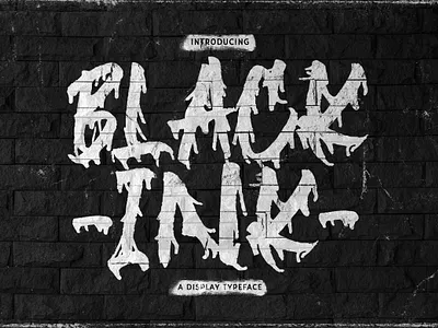 Blackink - Street Brush Display Font authentic brush calligraphy decorative dingbats graffiti halloween handbrush handdrawn handlettering horror natural splash street