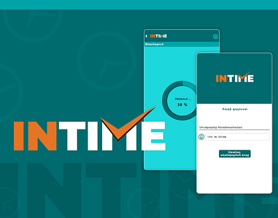 INTIME - mobile app clock time web edsign website