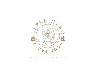 Steve Jobs Fan made Logo Deisgn apple applelogo art blackonewhitegk branding design fanmadelogo firebeez illustration illustrator logo stevejobs vector