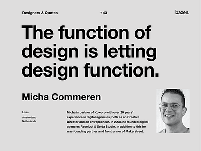 Quote - Micha Commeren design agency design product design quote design quotes design tip design tips designtips inspiration inspirational quote motivational quotes motivationalquote product design product designer product designs quote design quoteoftheday ui design ux design