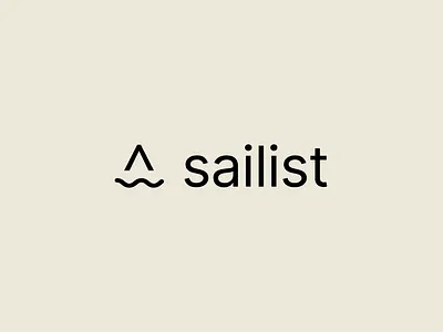 Logo for Sailist - my passion project australia market research minimal monogram startup tech tech logo