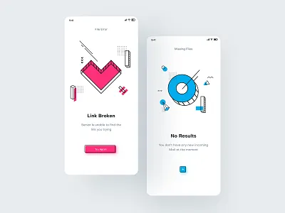 Notification Screens | UI Design app design app ui design illustration notification scren ui shapes ui ui ux ui design ux uxdesign