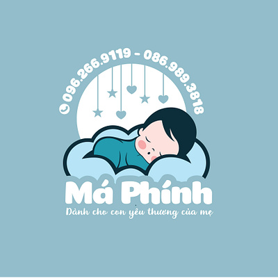 Má Phính - Chubby Baby logo by Brandall Agency adobe illustrator brandall branding design flat illustration logo logo design vector