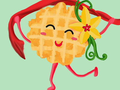 Winning Waffle 2d character adobe photoshop artwork colorful creative design illustration photoshop theme