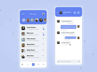 Social media Message Page UI Design app app design app design ui design android app app designer application message design mobile ui social social media design ui ui designer uiux wonderful ui
