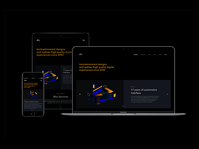 km redesign app automotive branding clean contrast creative agency dark app dark ui future illustration kontrastmoment responsive typography ui ux visual design visual identity web website