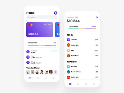 Finance Mobile App app design dribbble figma finance ios minimal mobile money app ui uidesign ux wallet