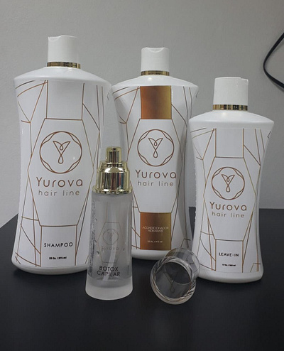 Yuroba Hair Line design hair product label packaging labeldesign logo packaging design product product design