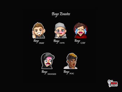 Boys Twitch Emotes cry customemote cute design designer designs emoji emote emoteart emotes emoticon fun funny graphicforstream illustration okay shocked streamers twitch twitchemote twitchemotes