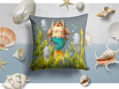 Undersea clipart collection animals cartoon character clipart design digital download doodle fish illustration mermaid nautical nursery scene creator sea under the sea