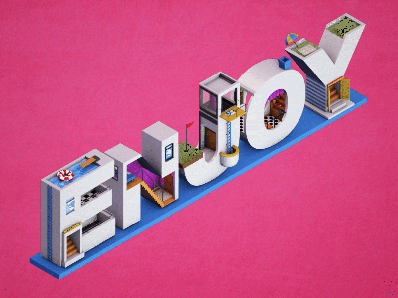 ENJOY 3d design animation design isometric
