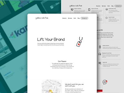 YC5 website agency brand colors design website website design yellowcatfive