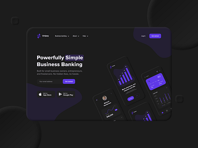 Unipay Web - Part 1 app app design application clean dark mode ecommerce finance website interaction design interface design iphone minimal mobile screen ui uidesign uiux user experience user interface ux uxdesign