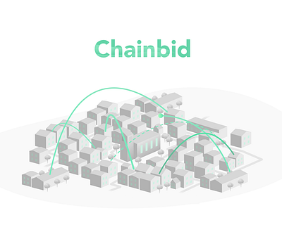 Chainbid landing page illustration concept crypto illustration ui visual design website
