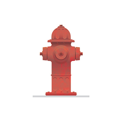 Rusty Fire Hydrant art design graphic design illustration illustrator minimal texture vector