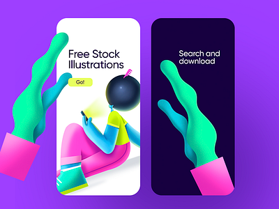 Free Stock Illustrations Concept aplication design flat flat design flat design flat illustration illustration ui uidesign ux