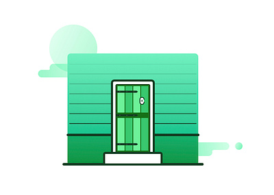 Green Wood Door design flatdesign graphic illustraion product design ui design uidesign uxuidesign