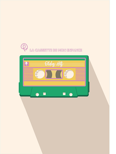 Oldies Hits design flat flat illustration hits illustrator music nostalgia nostalgic oldie pastel retro vintage