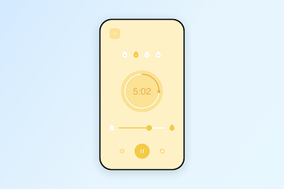 Daily UI #14 — Countdown Timer blue colors countdown timer daily ui dailyui design egg timer mobile ui ui yellow