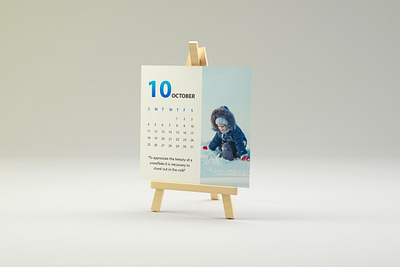 October Calendar art blue calendar creative design graphic graphic design october winter