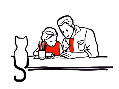 Homeschool agency apple pencil blog post homeschool illustration lockdown yellowcatfive