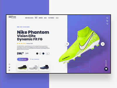 Web UI Inspiration - N. 10 - Shoes Store commerce development e commerce football hero section inspiration landing landing page nike product page shoes soccer ui uidesign uxdesign web web programmer webdesign